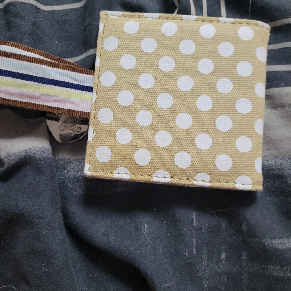 Polka Dot Keychain Wallet with Ribbon Accents